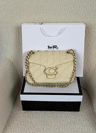 Coach tabby shoulder bag 26 pastel лимонний