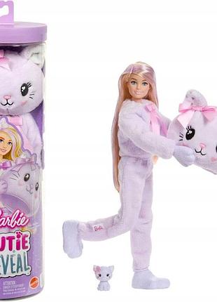 Лялька barbie cutie reveal sweet bows фіолетовий котик jjp64
