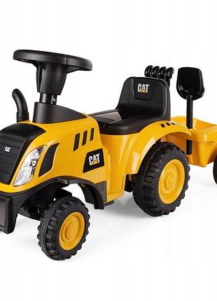 Каталка-трактор caterpillar cat з причепом для дитини від 12 місяців+