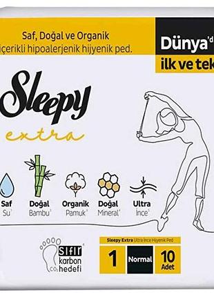 Прокладки гигиенические дени 6к. 10шт extra normal-1 тм sleepy