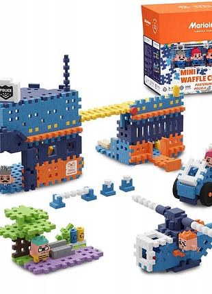 Mini вафелька marioinex city поліцейський пост 280 елементів поліція комісаріат 4 фігурки