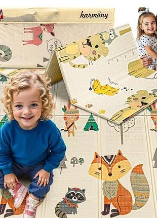 Великий освітній мат з піни складний для дітей xxl 180x200