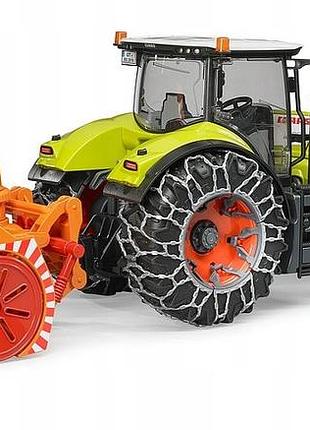Трактор claas axion 950 bruder 03017 з сніговим плугом