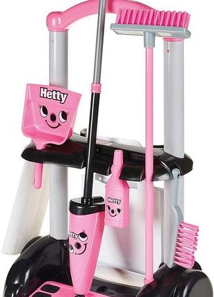Casdon henry & hetty toys візок для прибирання hetty рожевий іграшковий набір з мопом щітками совком та аксесуарами для дітей від