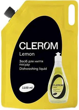 Засіб для миття посуду 1,1л lemon дой-пак тм clerom