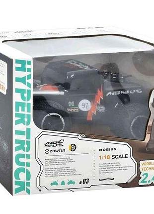 Машина 21см чорний р/к 2,4g акумулятор 1:18 fk818 тм metr