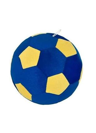 Подушка мячик футбольный 26*26*26см сине-желтый арт.пш-0003 тм tigres