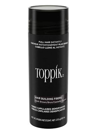 Препарат для густоти волосся toppik fibers 27,5g темно-коричневий