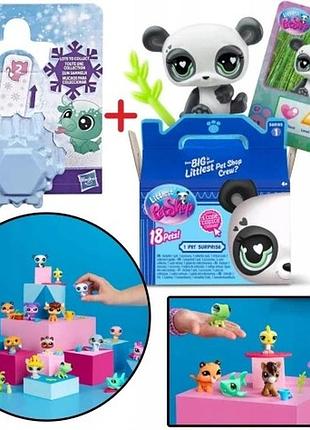 Набір з 2 продуктів littlest pet shop: фігурка-сюрприз + арктичні тваринки