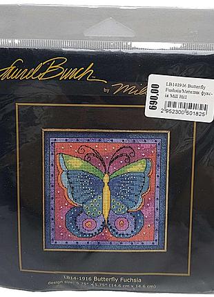 Б/у mill hill lb14-1912 butterfly fushsia/метелик фуксія