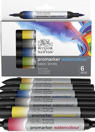 Winsor & newton 0290164 promarker акварельні маркери 2 наконечники пензлик і тонкий наконечник світлостійкі високо пігментовані