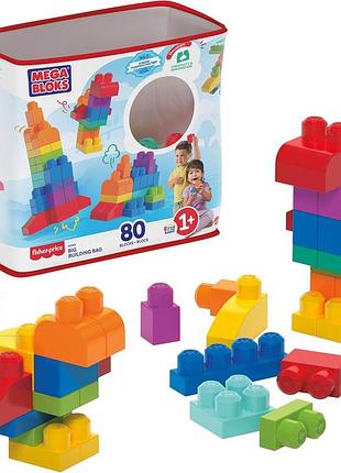 Mega bloks dch63 велика сумка для блоків 80 елементів кольорова іграшки від 1 року