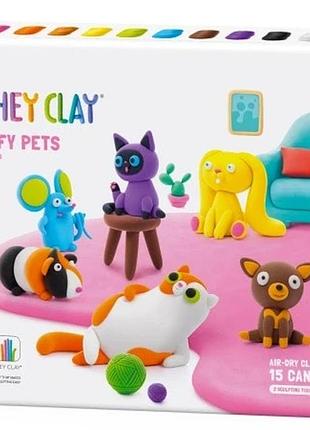 Hey clay пластична маса пухнасті тваринки hcl15023 tm toys
