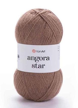 Пряжа angora star темно-бежевий 80% акрил 20% вовна 500м 100г 5шт/уп 514 тм yarnart