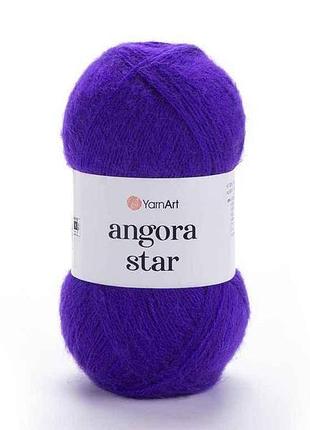 Пряжа angora star темно-фіолетовий 80% акрил 20% вовна 500м 100г 5шт/уп 556 тм yarnart