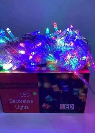 Гирлянда 180led мульти 16м проволока проволока 220v 0370-16 тм prc
