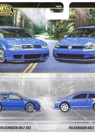 Іграшкова машина hot wheels premium car culture 2-pak vw golf r32 + vw golf mk7 jhw49