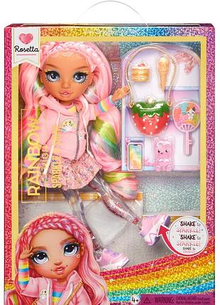 Лялька rainbow high sparkle & shine fashion rosetta (рожева)