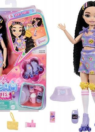 Лялька barbie dream besties модна лялька рене на роликах + аксесуари jfx99