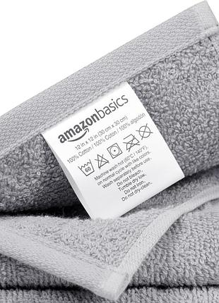 Amazonbasics набір рушників бавовна сірий 24 шт. 3