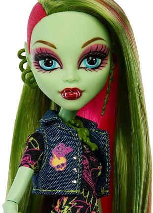 Monster high venus mcflytrap лялька колекційна підставка щоденник і тваринка чевліан іграшка для дітей 6+ фанатів і колекціонерів 3