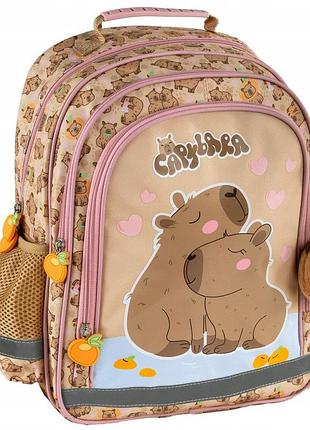 Рюкзак шкільний kapibara capybara формату a4 derform