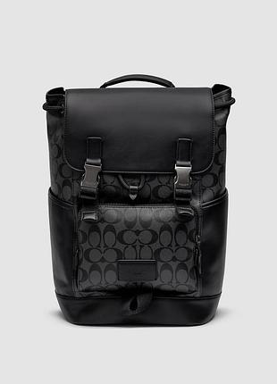 🦁 coach track backpack in signature canvas 25.5 x 40 x 15 см