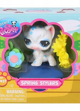 Фігурка lps littlest pet shop spring stylers #437 кіт (cat) весняна серія