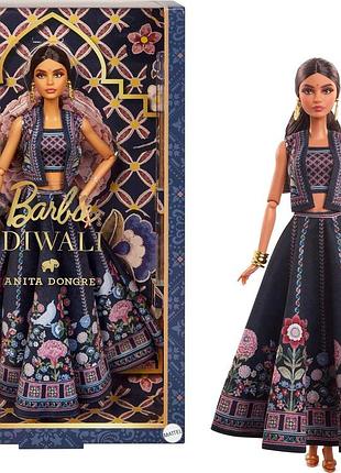 Barbie лялька diwali від anity dongre у стилі фестивалю світла колекційна з підставкою та сертифікатом hrm91
