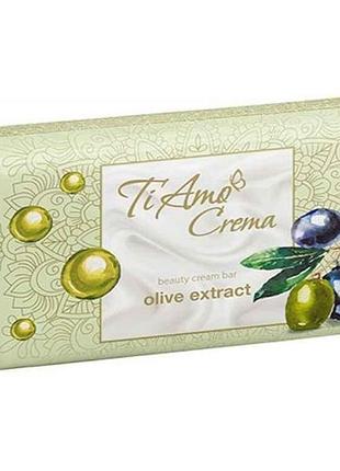 Мыло туалетное с экстрактом оливки 125г 1шт тм ti amo crema