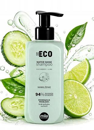 Шампунь mila be eco water shine зволожуючий і освітлюючий волосся 900 мл
