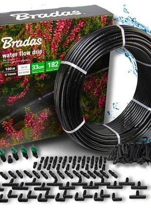 Крапельний лінія зрошення 100м шланг для крапельного зрошення bradas 182 елементів