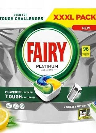 Набір 3 штуки капсул для посудомийної машини fairy platinum all in one 288 шт