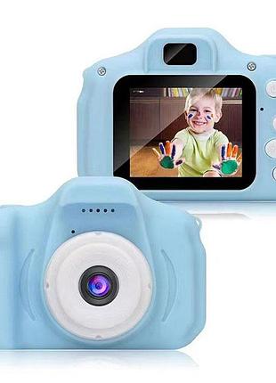 Игрушка детский фотоаппарат + видеокамера синий «kids story» для детей (l_9143)