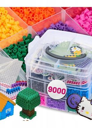 Бісер для прасування 9000 шт шаблони валіза xxl куфр аксесуари