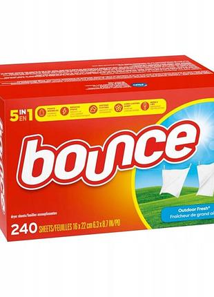 Ароматизовані зм'якшувальні хустинки для сушільної машини outdoor fresh bounce 240 шт.