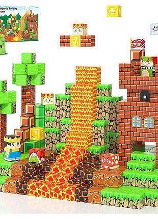 Игрушка магнитный конструктор лавопад блоки майнкрафт 60 деталей my wull (minecraft) для детей (l_14862)