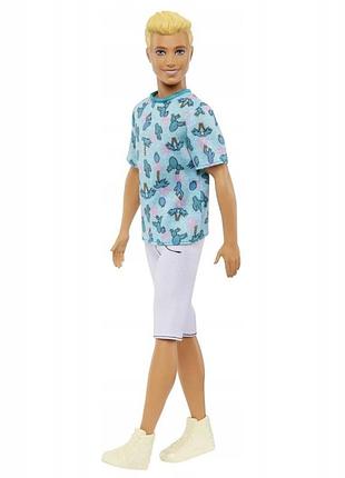Barbie ken fashionistas лялька в синій футболці з каткусами dwk44 хлопець блондин