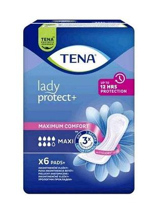 Гігієнічні прокладки 6шт lady maxi instadry 5,5кр тм tena