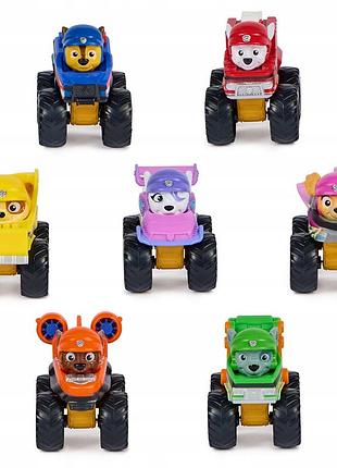 Набір транспортних засобів spin master psi patrol rescue wheels pup squad & roxi 7 шт. великі фігурки чейз