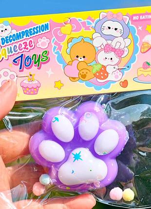 Игрушка сквиш таба лапка pinki антистресс лапка котика для детей (l_13139)