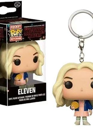 Іграшка брелок оді в перуці funko pop фанко поп зі stranger things (дуже дивні справи) 5 см для дітей (l_15194)