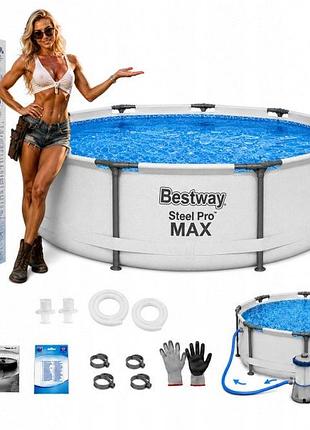 Басейн каркасний bestway 17w1 305x76 см з насосом zestaw model 2026