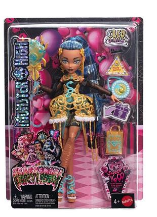 Monster high "страшносолодке день народження клео де ніл" лялька jbg76