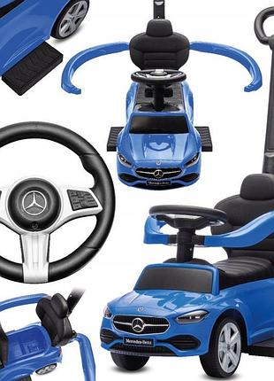 Іграшковий автомобіль ходунки для хлопчика mercedes c-class з відділенням для зберігання та підставкою для ніг
