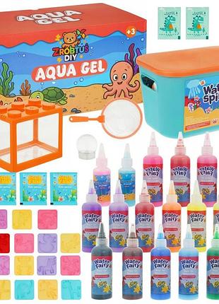 Aqua gelz водний гель креативний набір іграшка магічні фігурки 3d diy 100 мл
