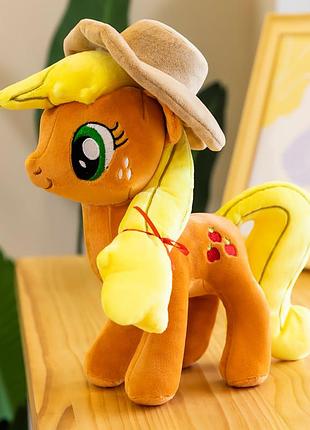 Игрушка эплджек пони my little pony мой маленький пони мягкая игрушка, 20 см для детей (l_12494)