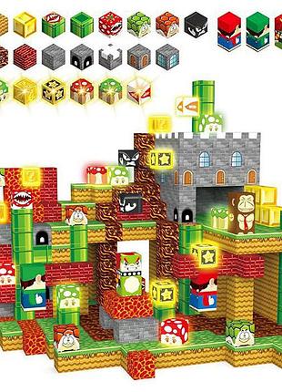 Игрушка магнитный конструктор супер марио блоки майнкрафт 200 деталей my wull (minecraft) для детей (l_15649)