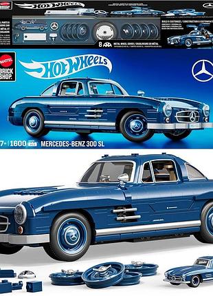 Hot wheels mercedes-benz 300 sl колекційна модель для складання з 1600 деталей у масштабі 1:12 та металевий мінімодель