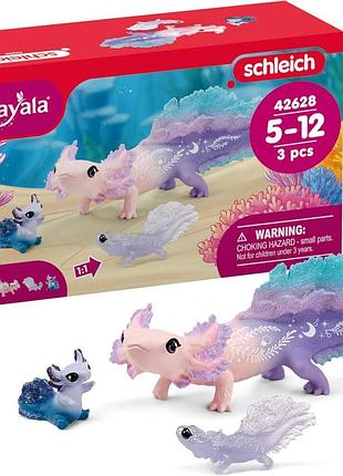 Schleich bayala мама аксолотль і малюк 42628 реалістичні фігурки чудовий подарунок для дівчаток і хлопчиків красиві колекційні